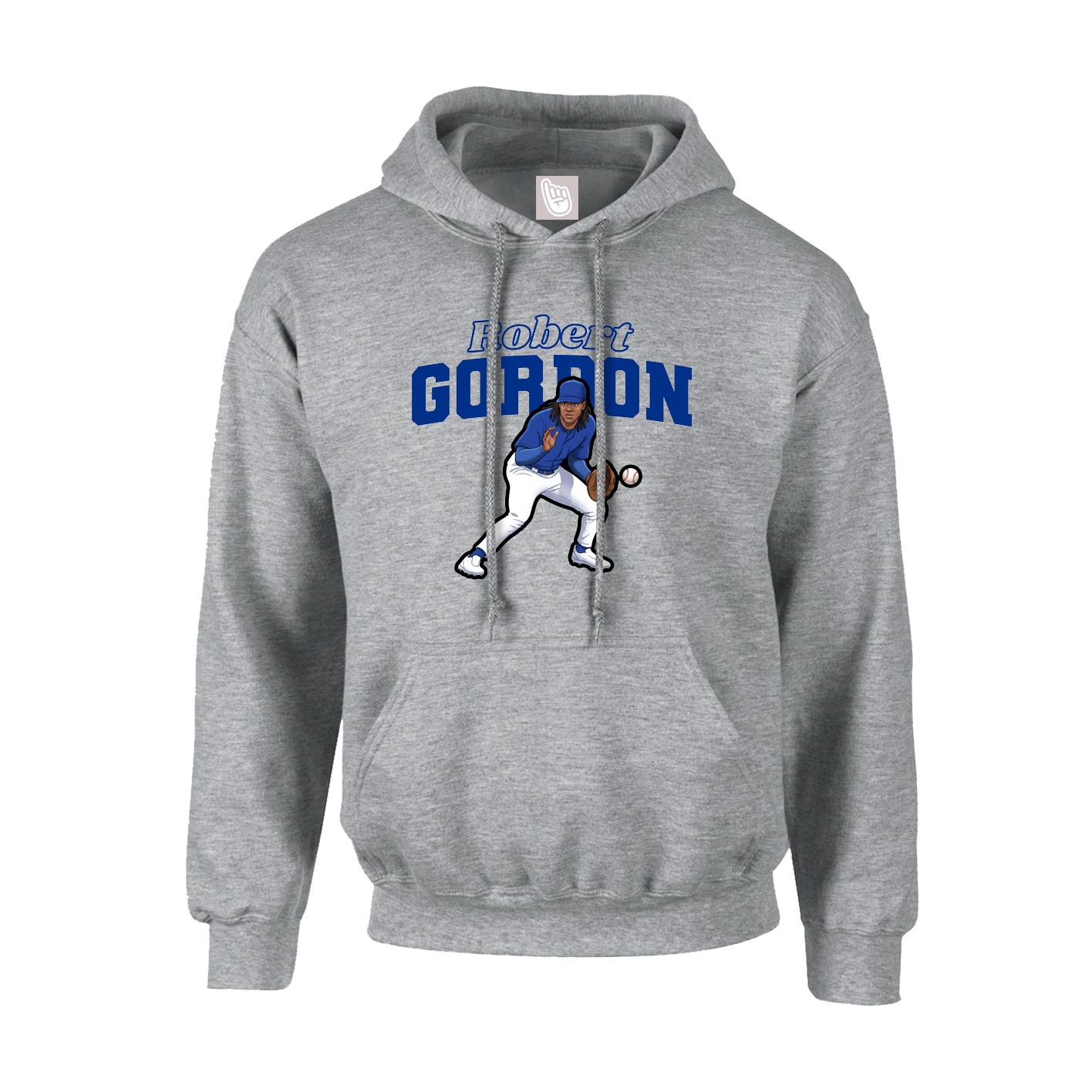 Hoodie — Name Arch in Grey