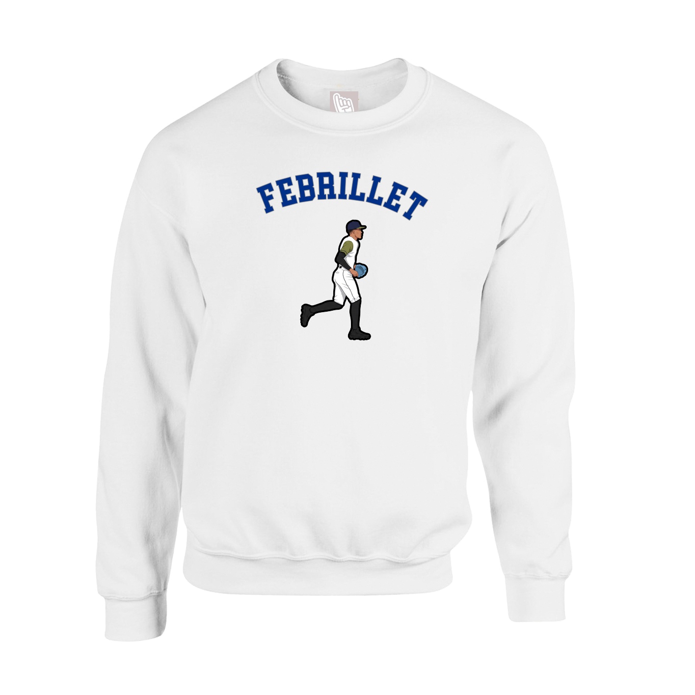 Fleece Crew — Shirsey Arch in White