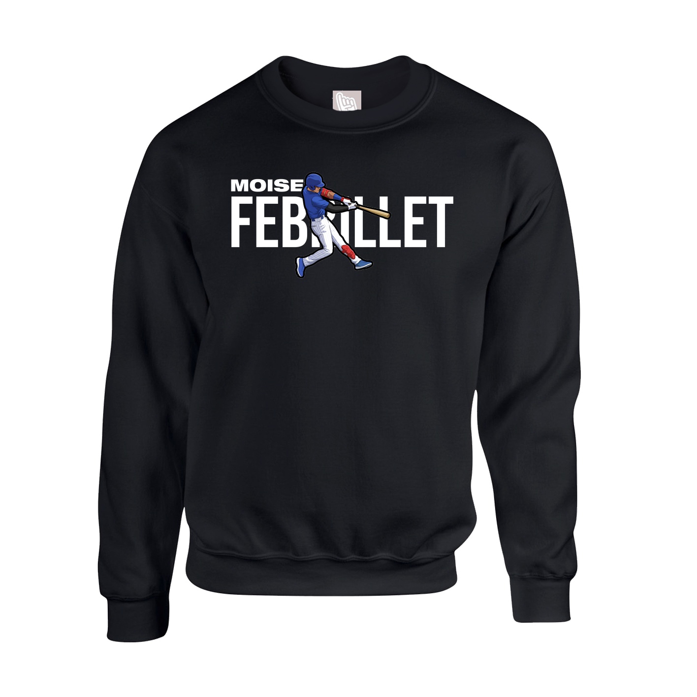 Fleece Crew — Player Name in Black