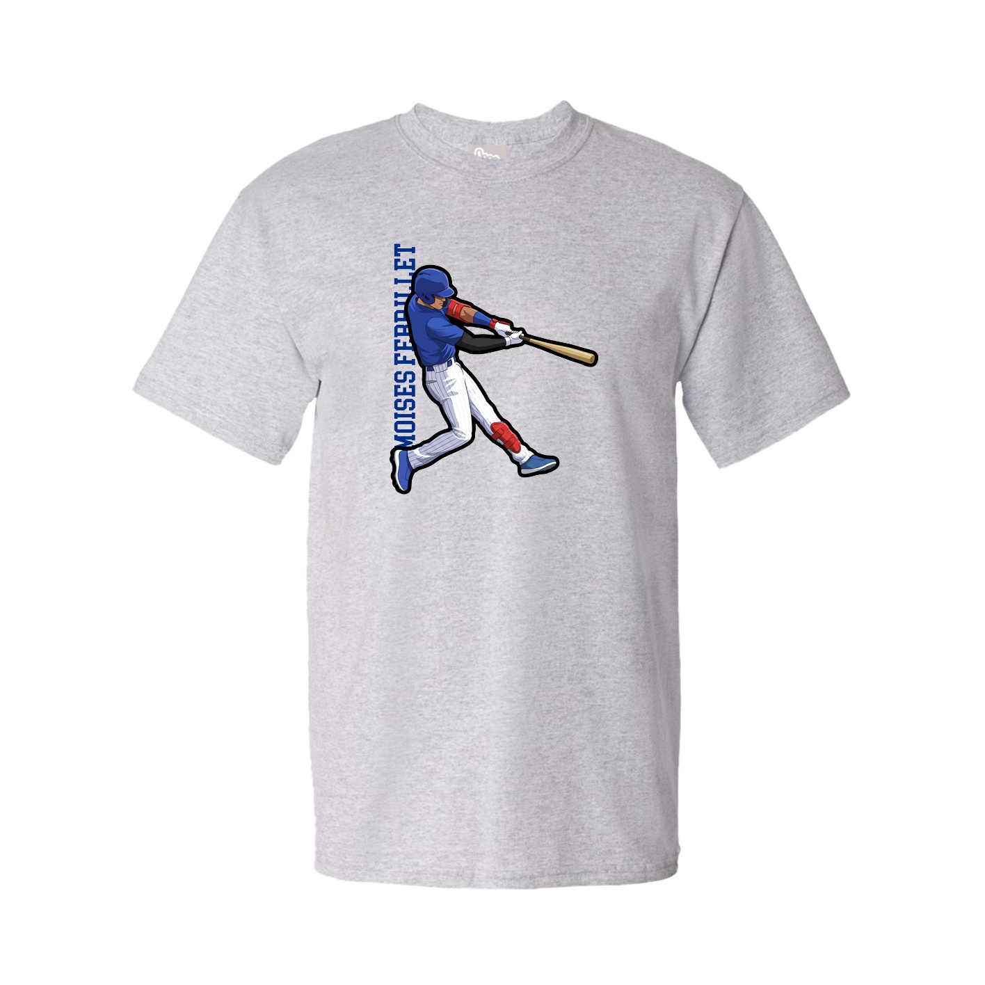 Tee — Name Vertical in Grey