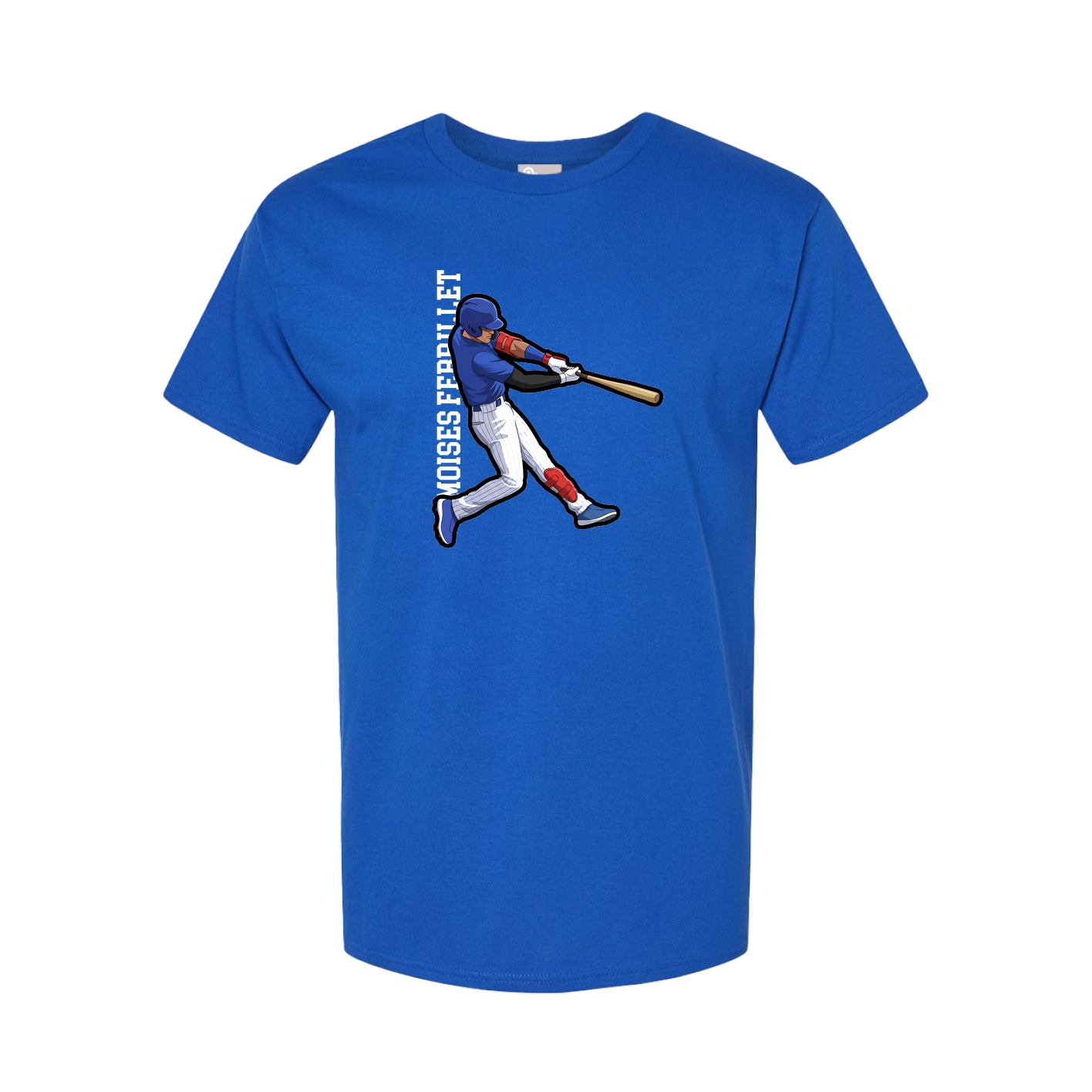 Youth Tee — Name Vertical in Royal