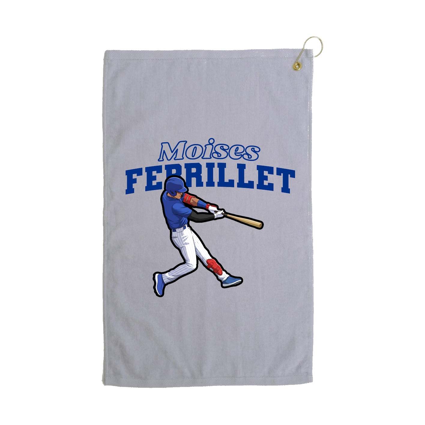 Golf Towel — Name Arch in Grey