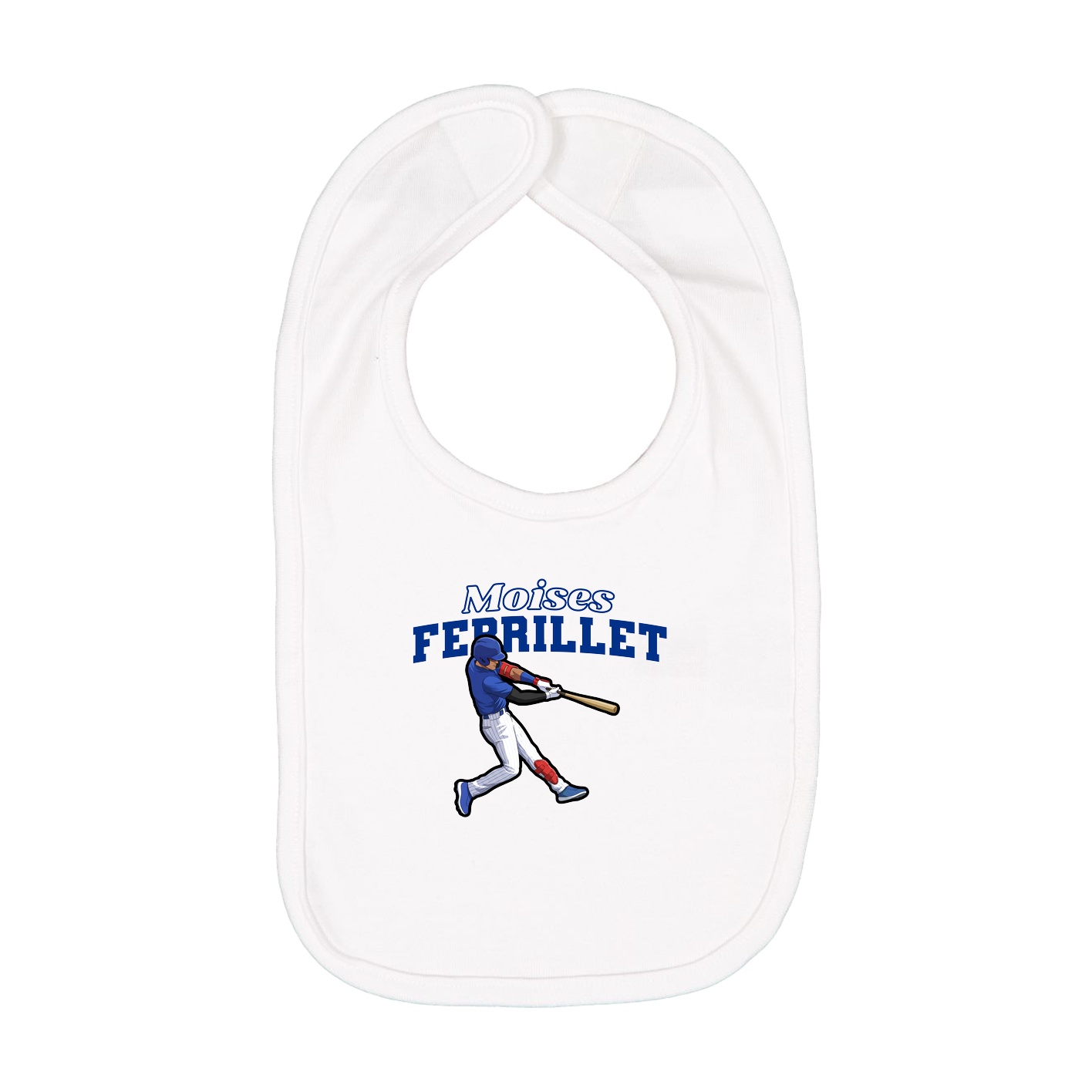 Infant Bib — Name Arch in White