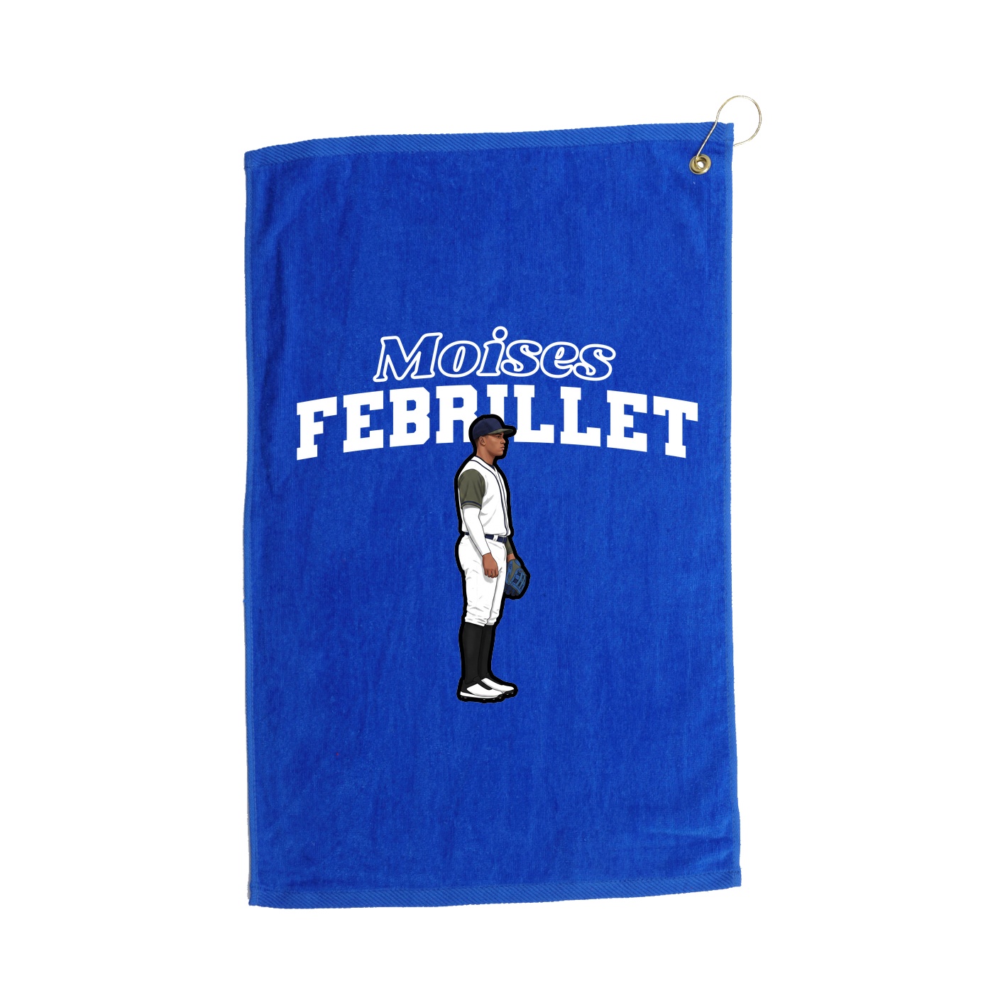 Golf Towel — Name Arch in Royal