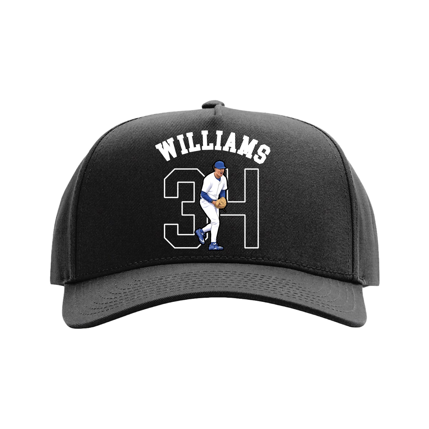 Full Fabric Five-Panel Champ Cap — Shirsey Arch in Black