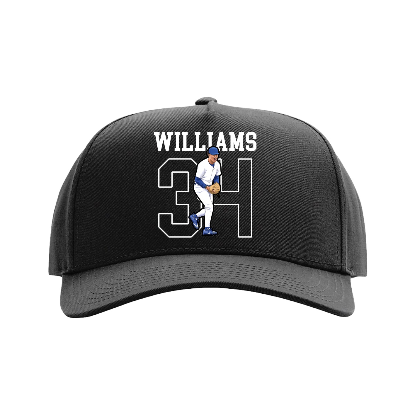 Full Fabric Five-Panel Champ Cap — Shirsey in Black