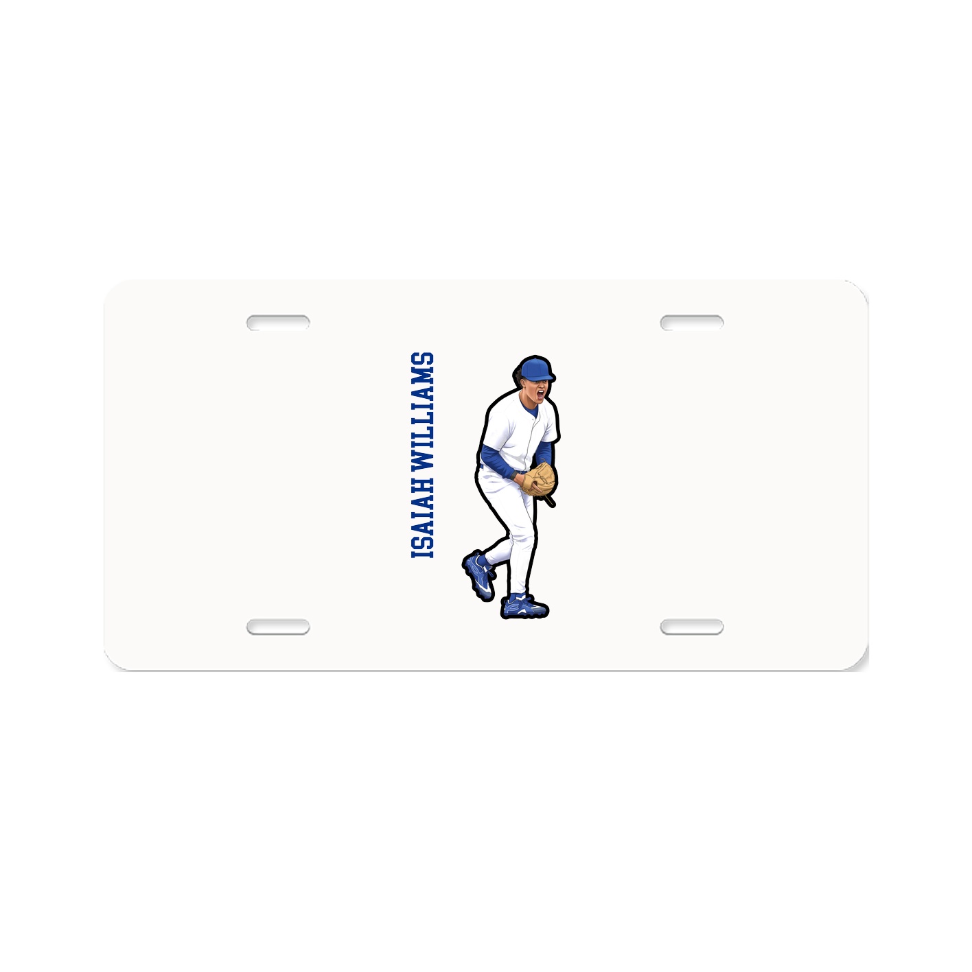 License Plate — Name Vertical in Classic