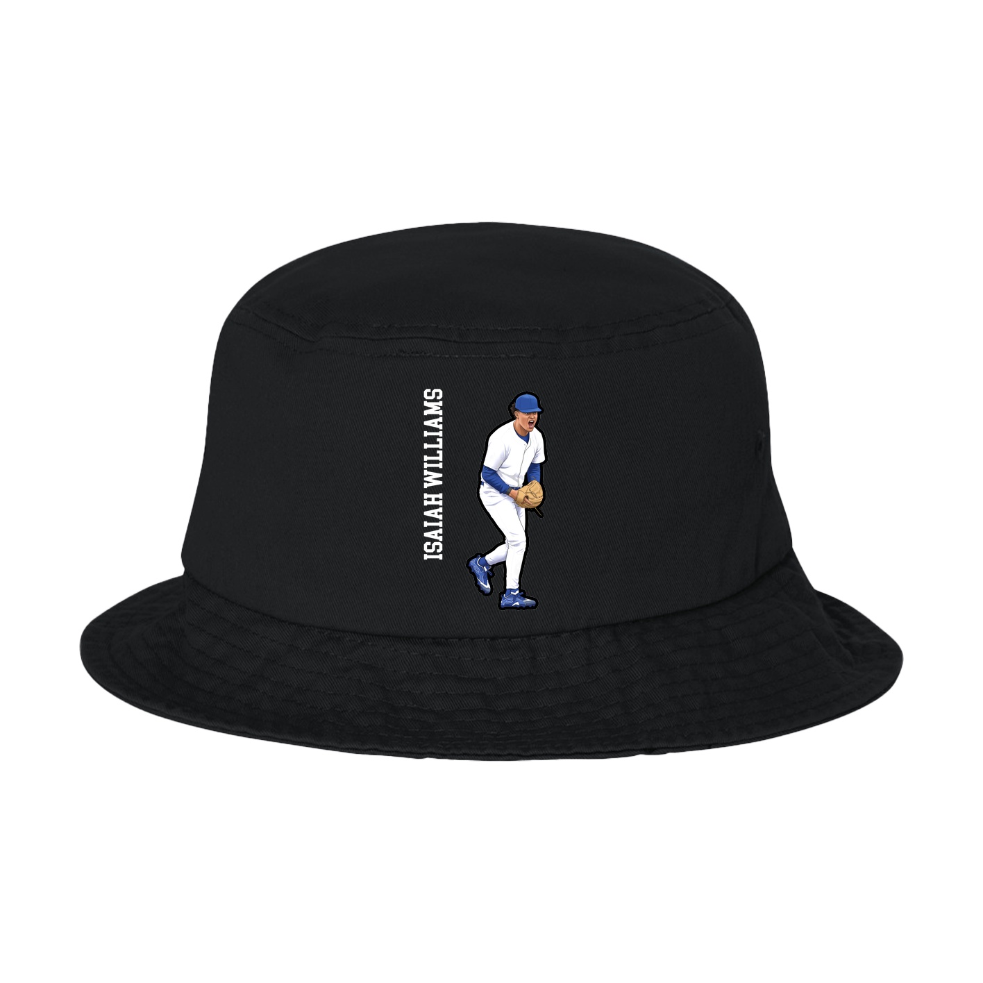 Bucket Cap — Name Vertical in Black