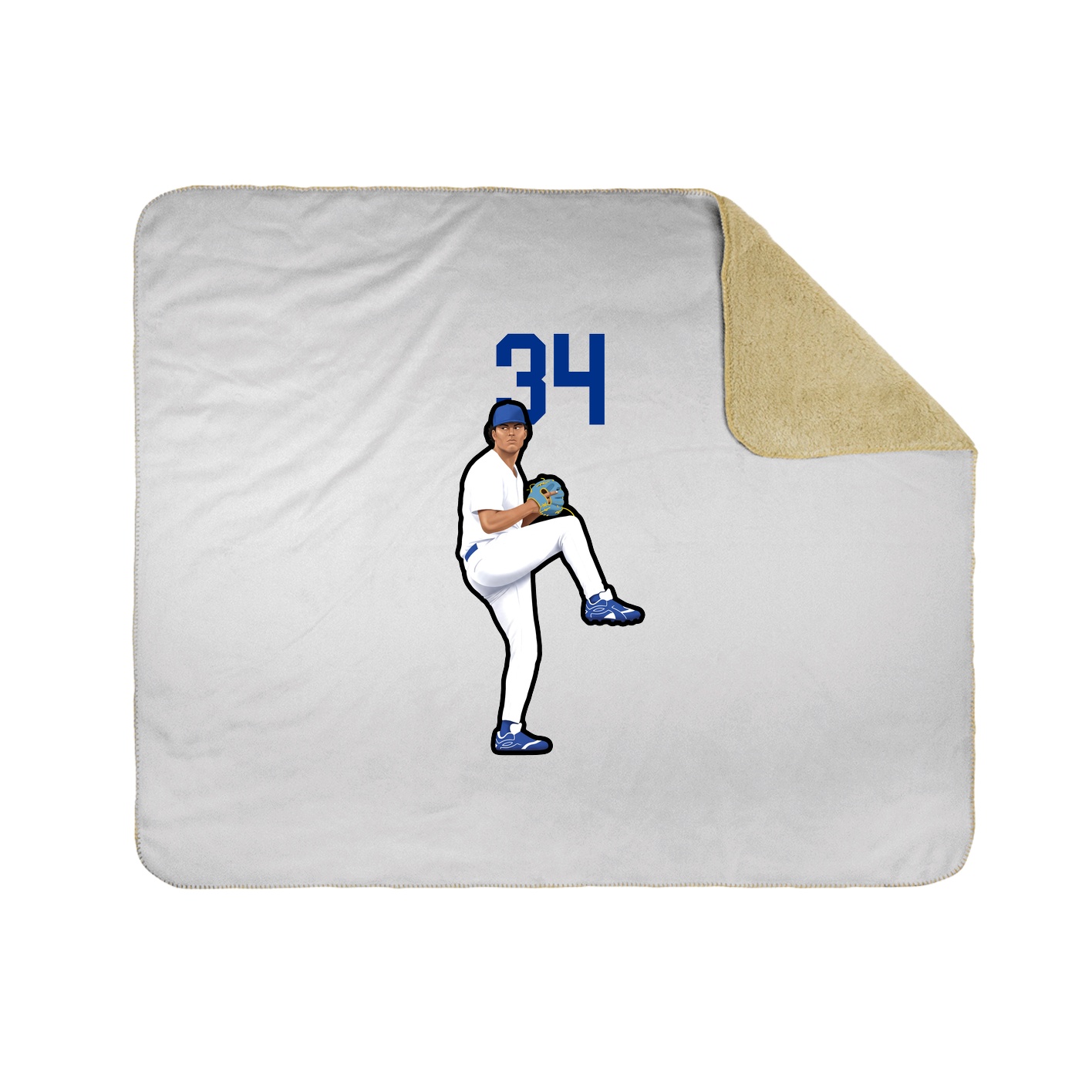 Throw Blanket — Number Top in White