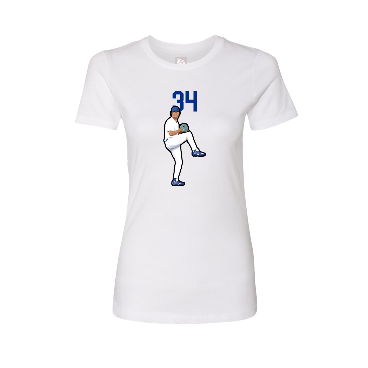 Fitted Women's Tee — Number Top in White