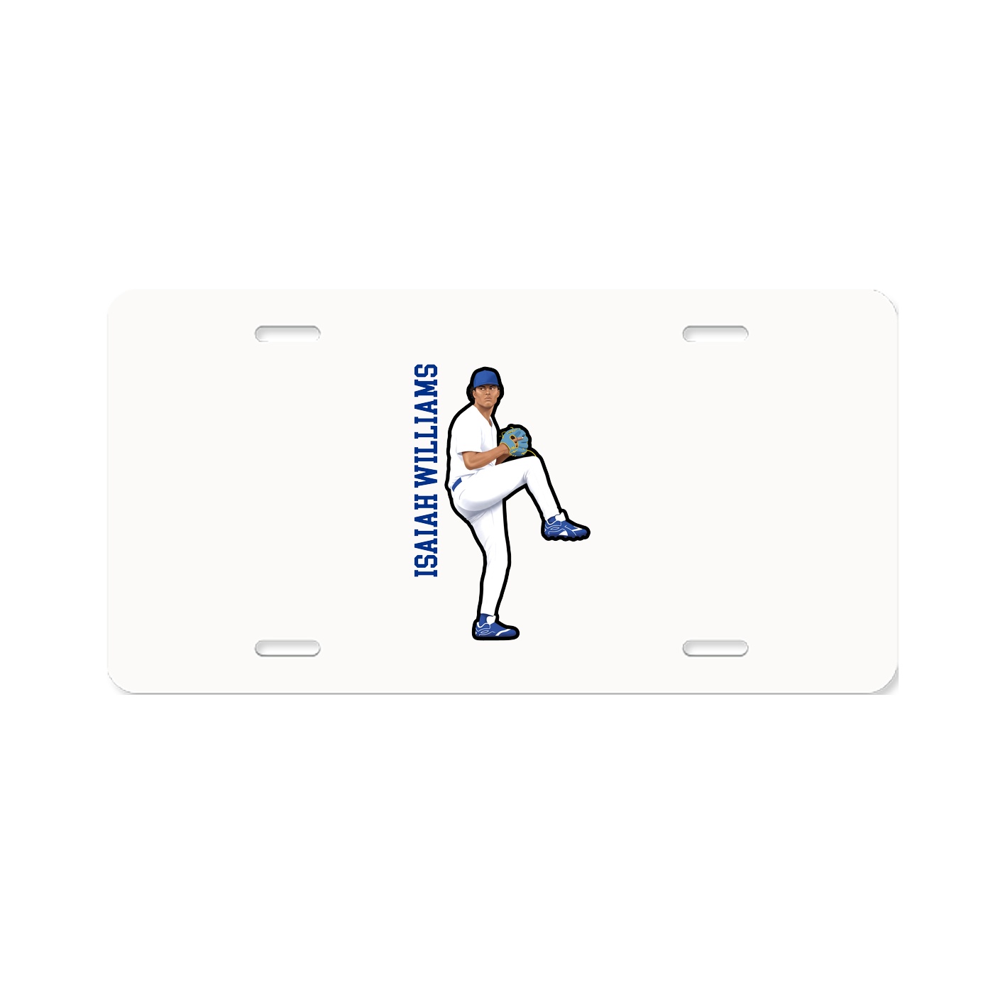 License Plate — Name Vertical in Classic