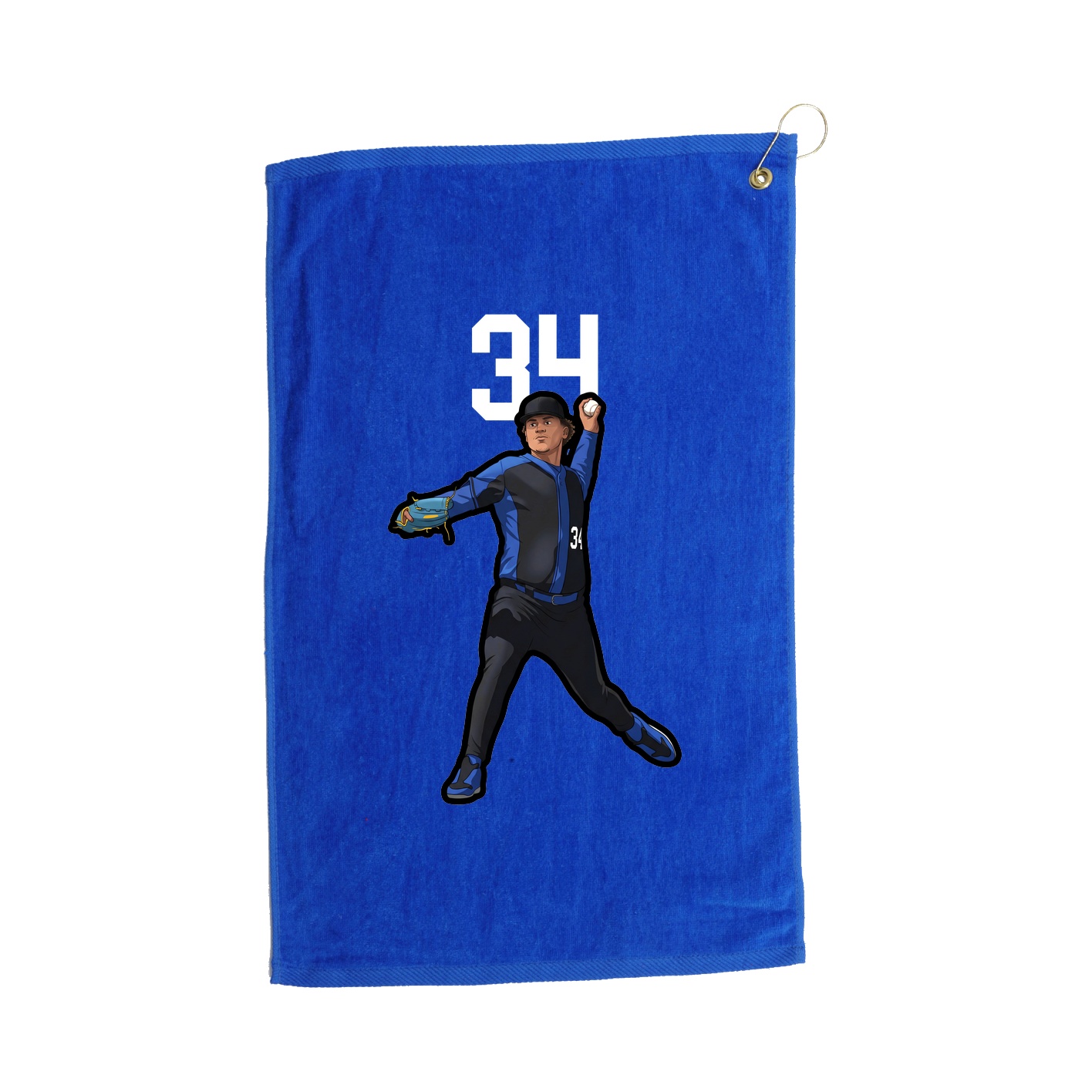 Golf Towel — Number Top in Royal