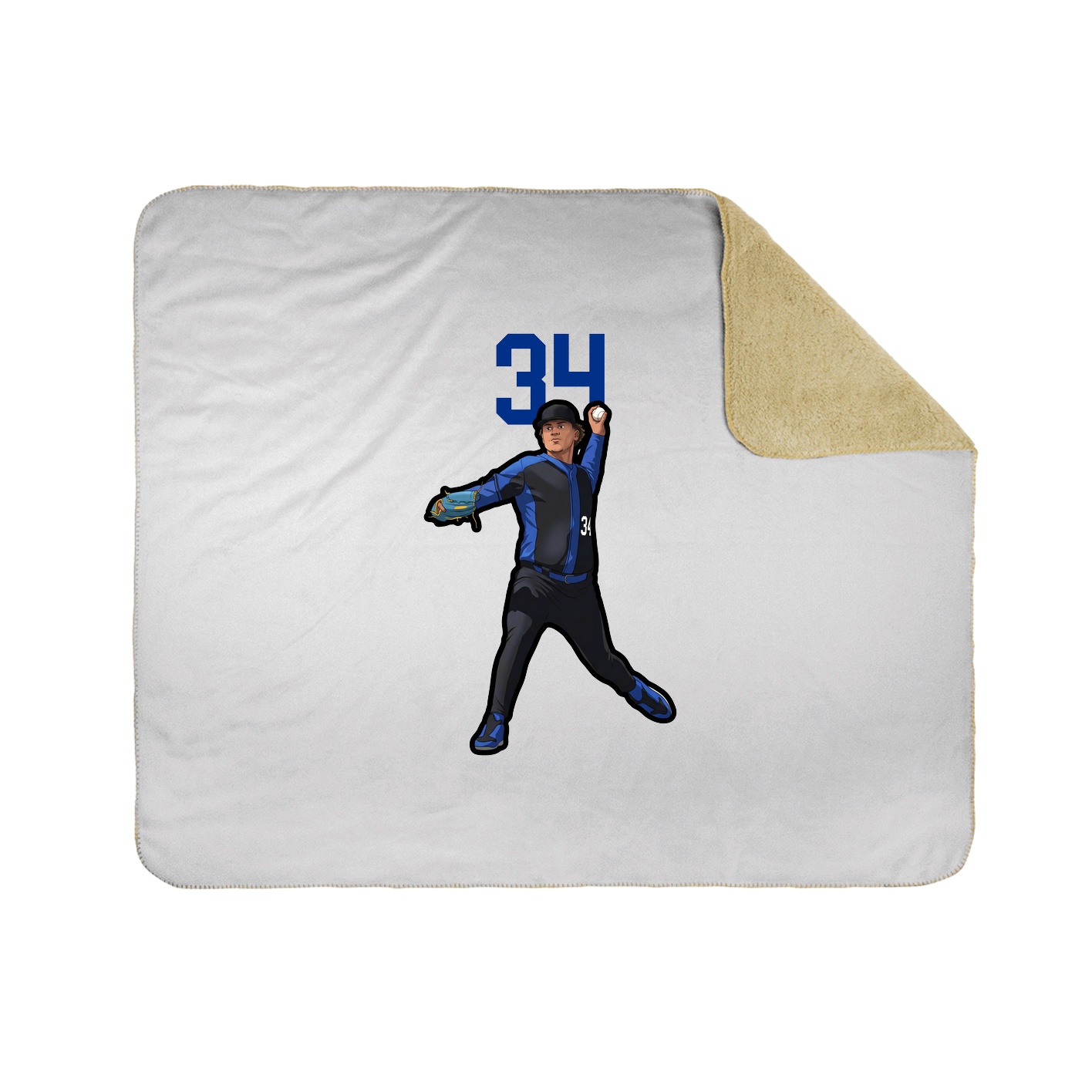 Throw Blanket — Number Top in White