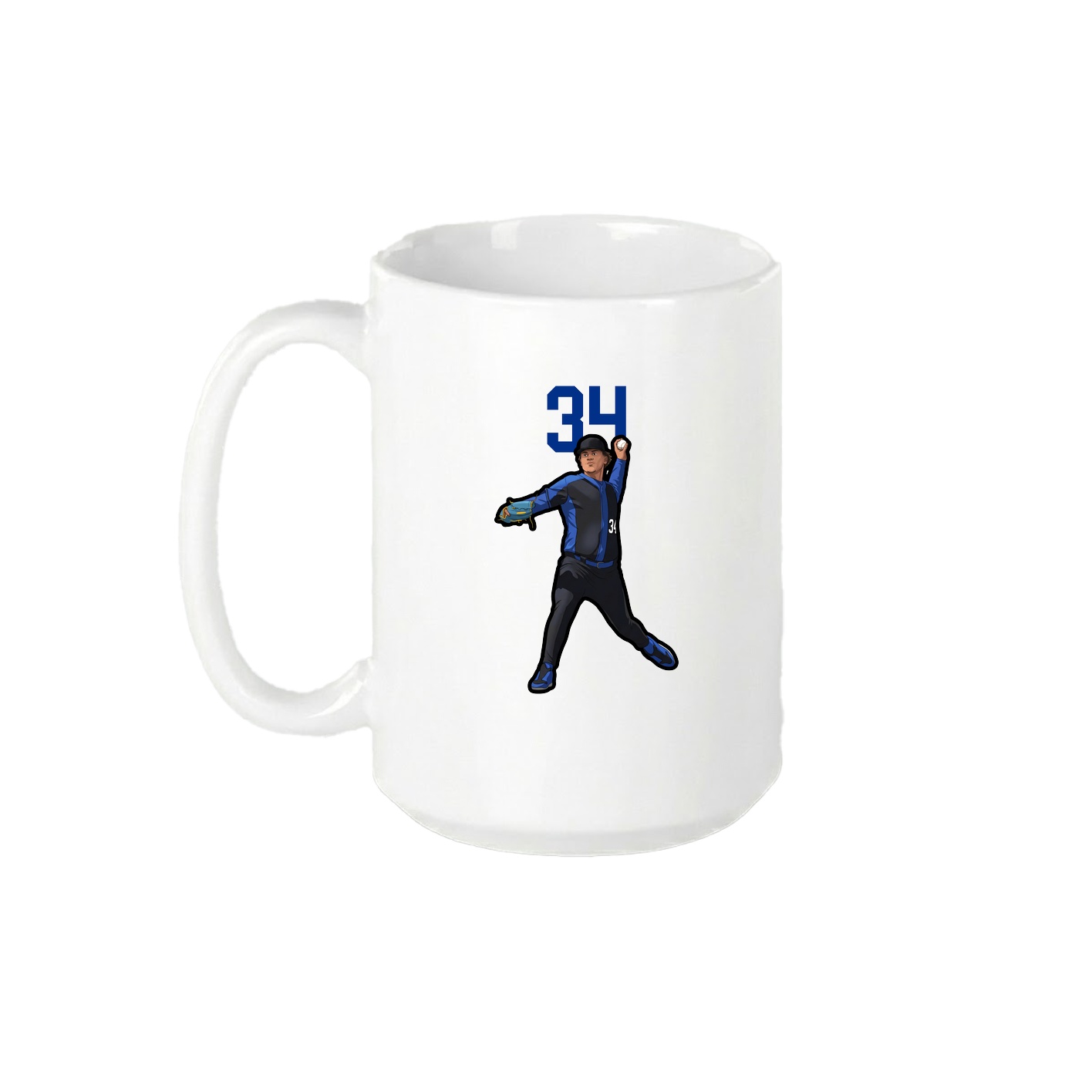 15oz Coffee Mug — Number Top in White