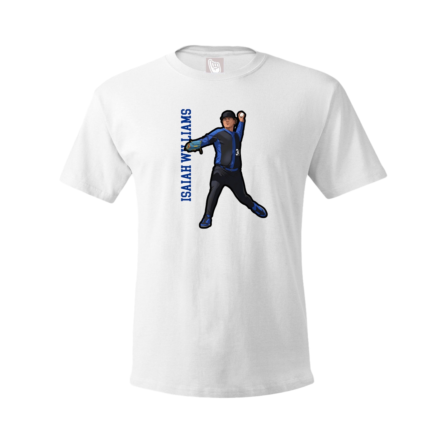 Tee — Name Vertical in White