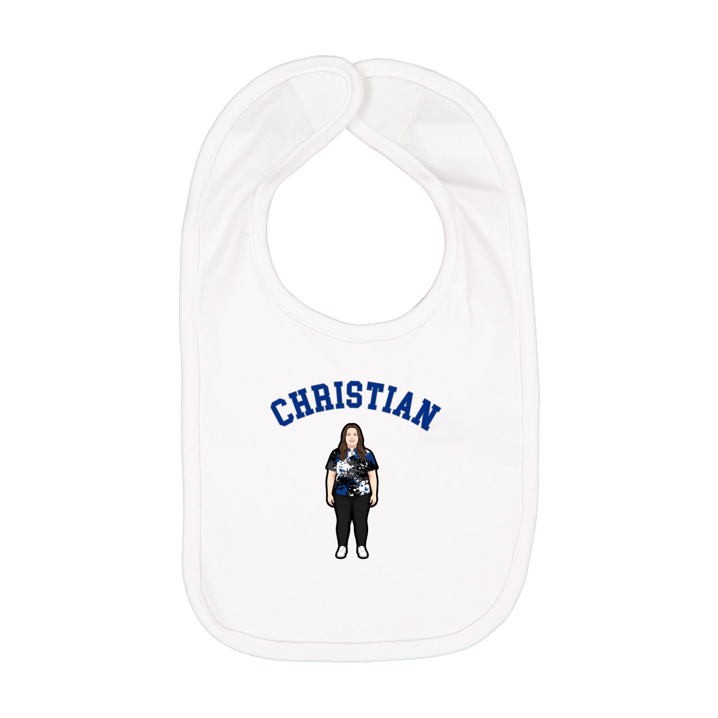 Infant Bib — Shirsey Arch in White