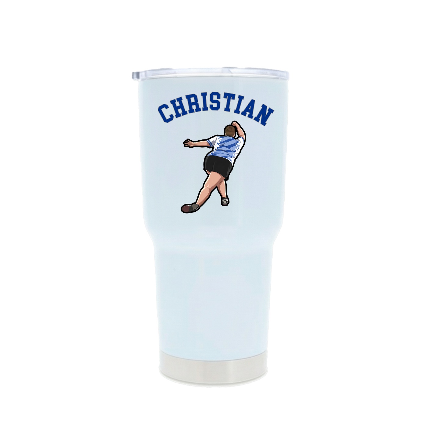 30oz Stainless Steel Tumbler — Shirsey Arch in White