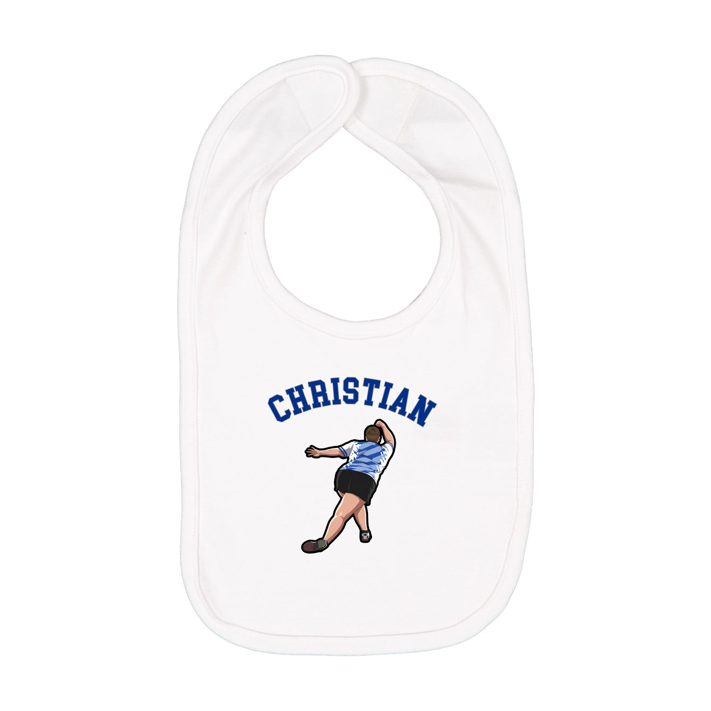 Infant Bib — Shirsey Arch in White