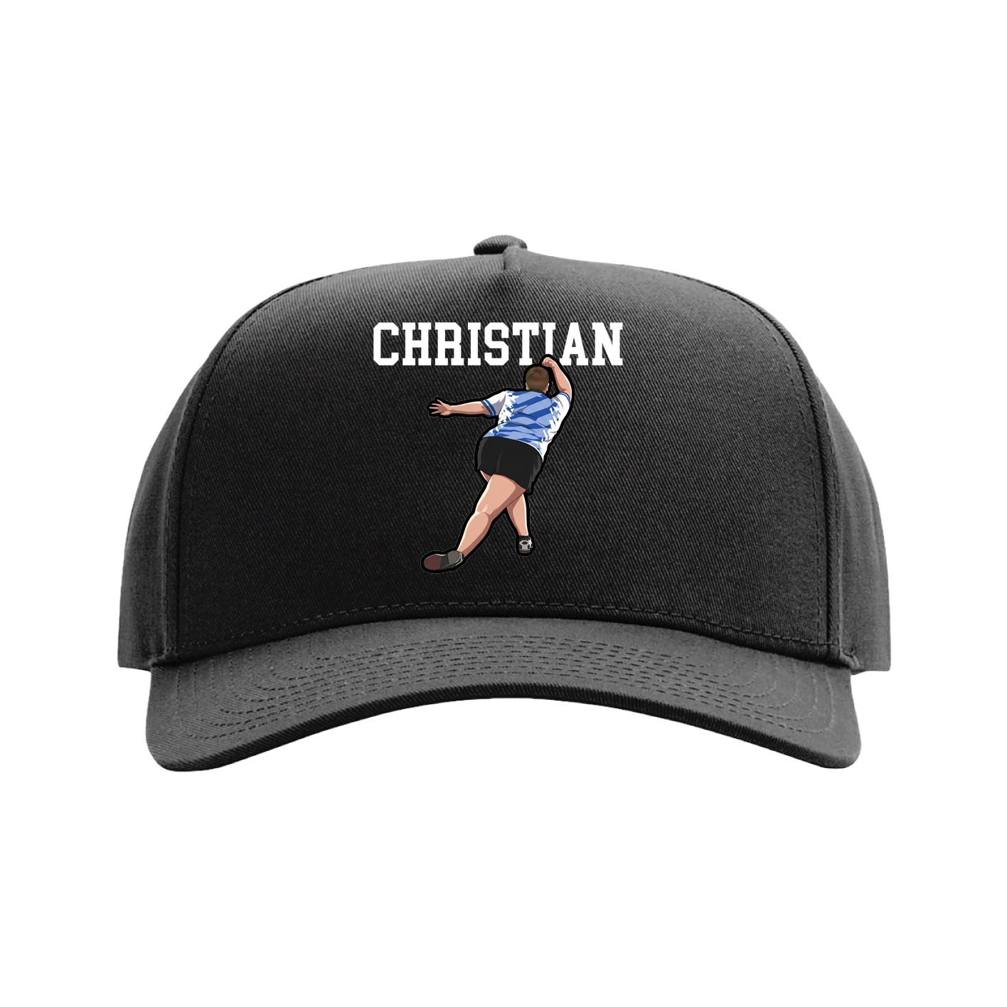 Full Fabric Five-Panel Champ Cap — Shirsey in Black
