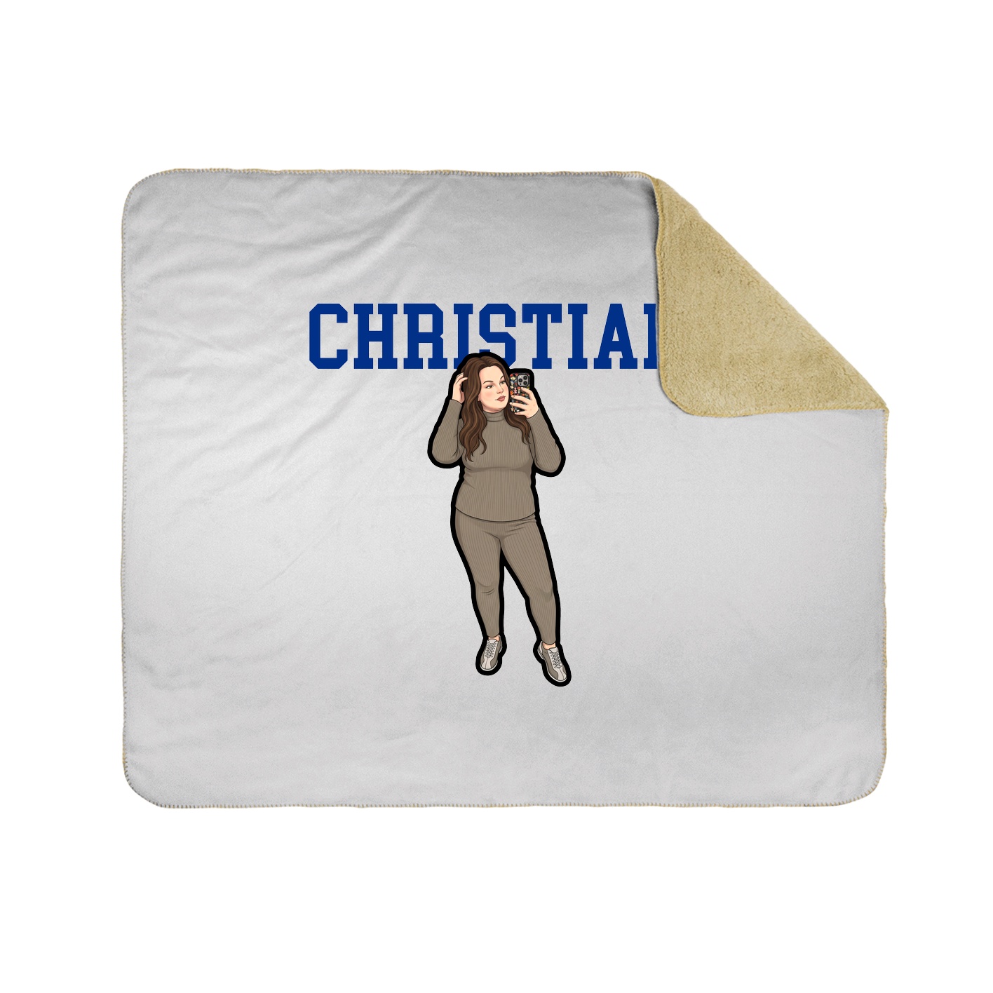 Throw Blanket — Shirsey in White