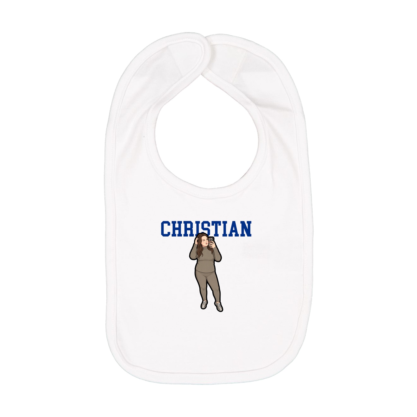 Infant Bib — Shirsey in White