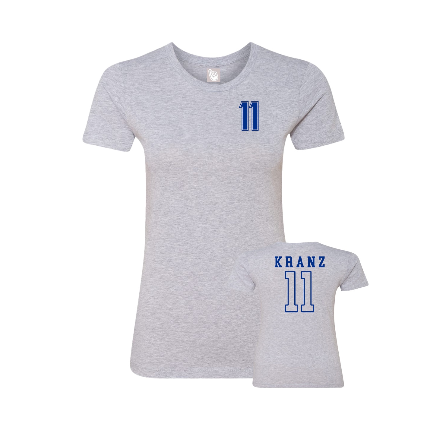 Womens Tee — Chest Back in Grey