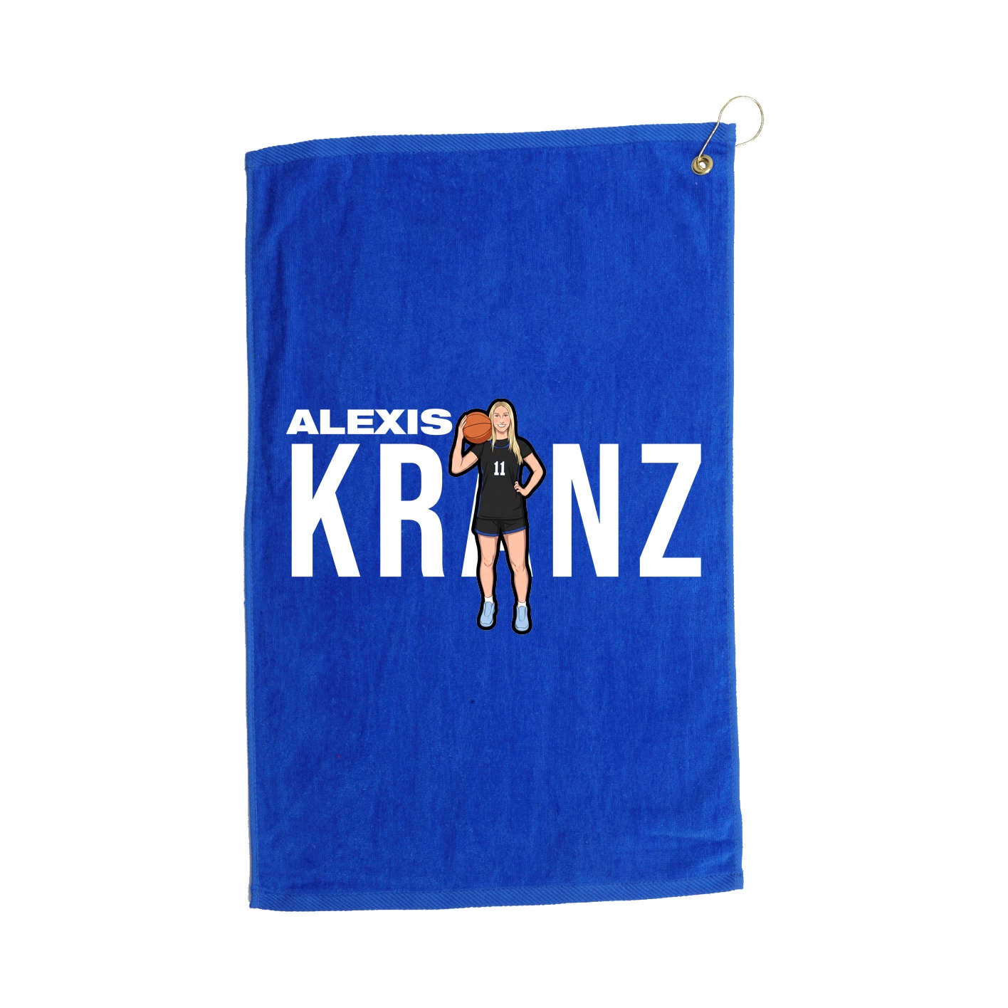 Golf Towel — Player Name in Royal