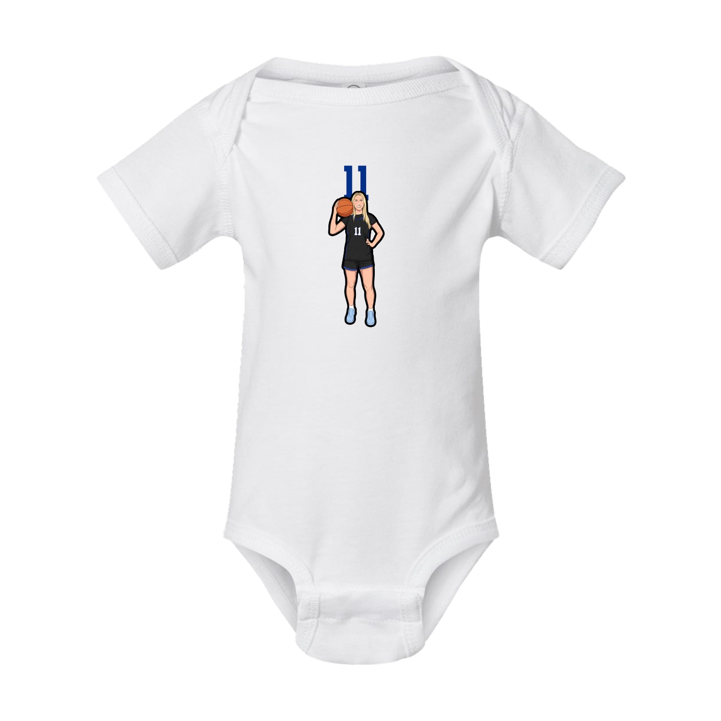 Baby Onesie — Number Top in White