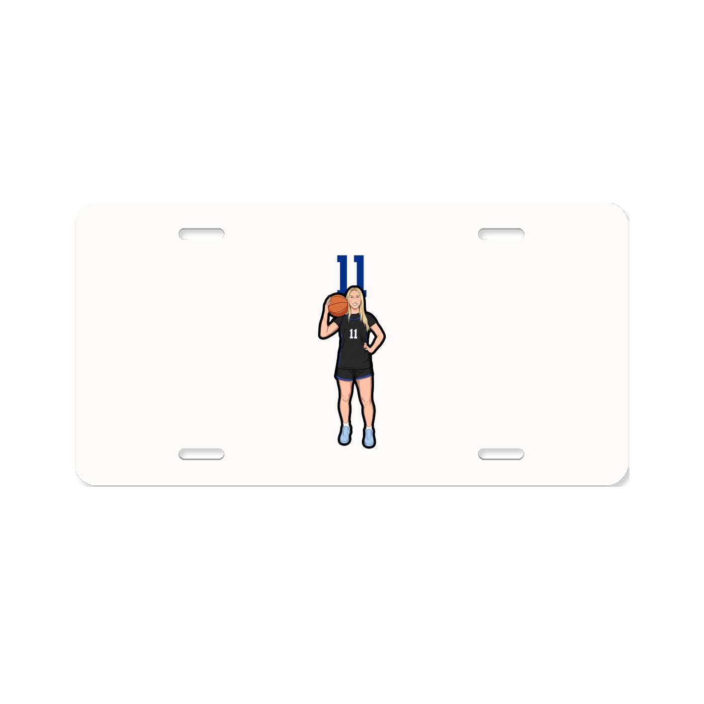 License Plate — Number Top in Classic