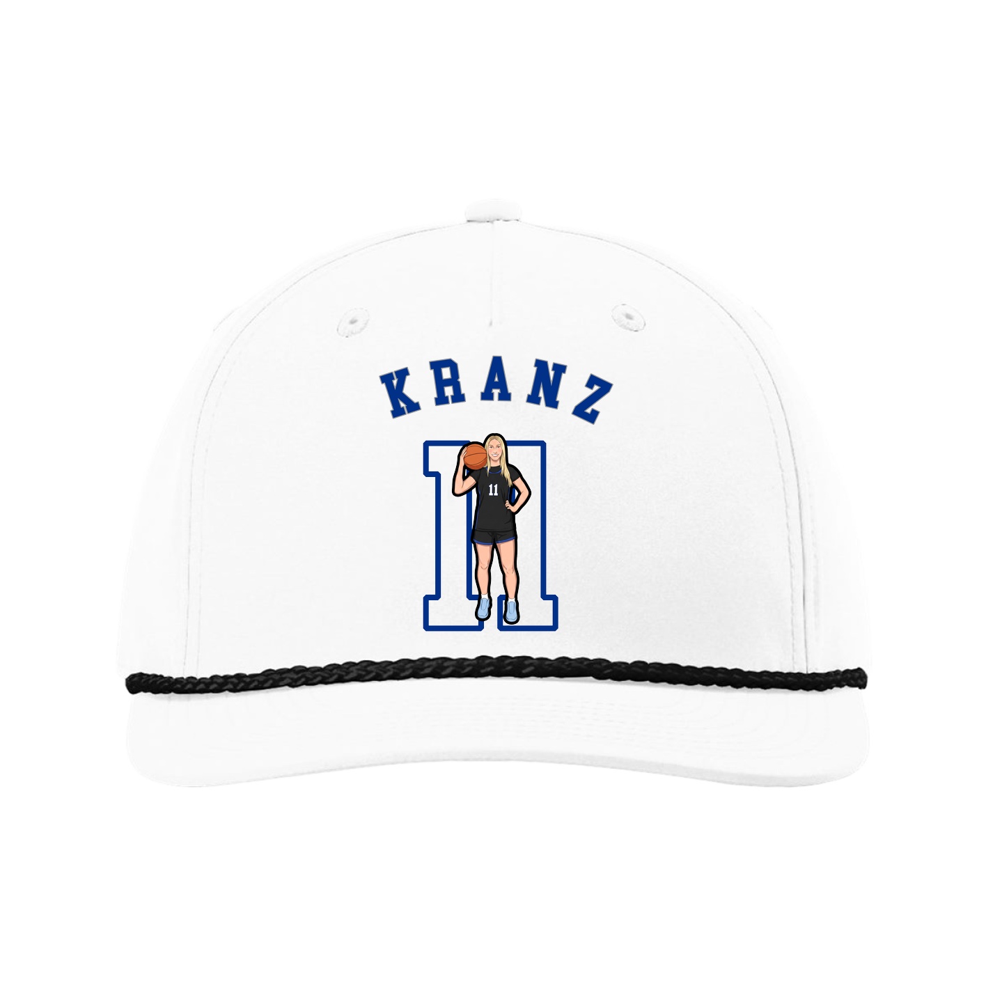 Five-Panel Classic Rope Cap — Shirsey Arch in White