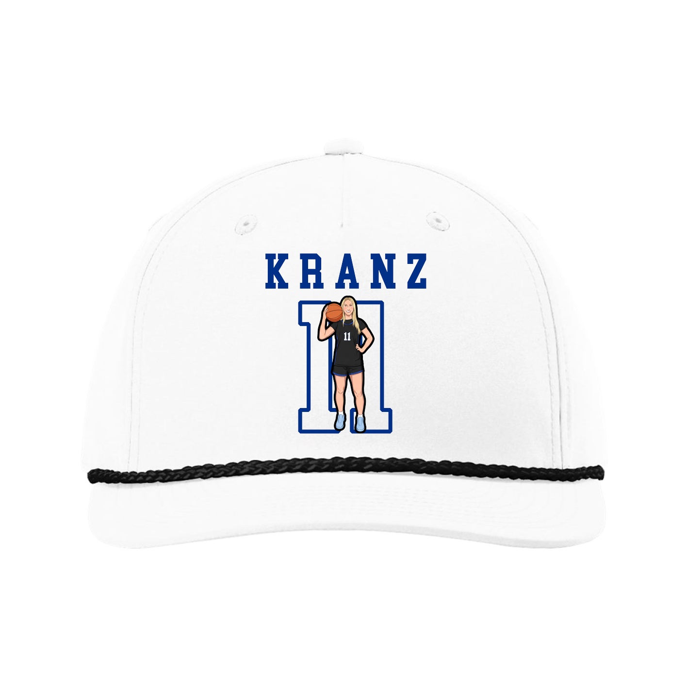 Five-Panel Classic Rope Cap — Shirsey in White