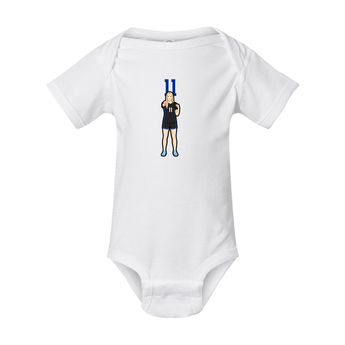 Baby Onesie — Number Top in White