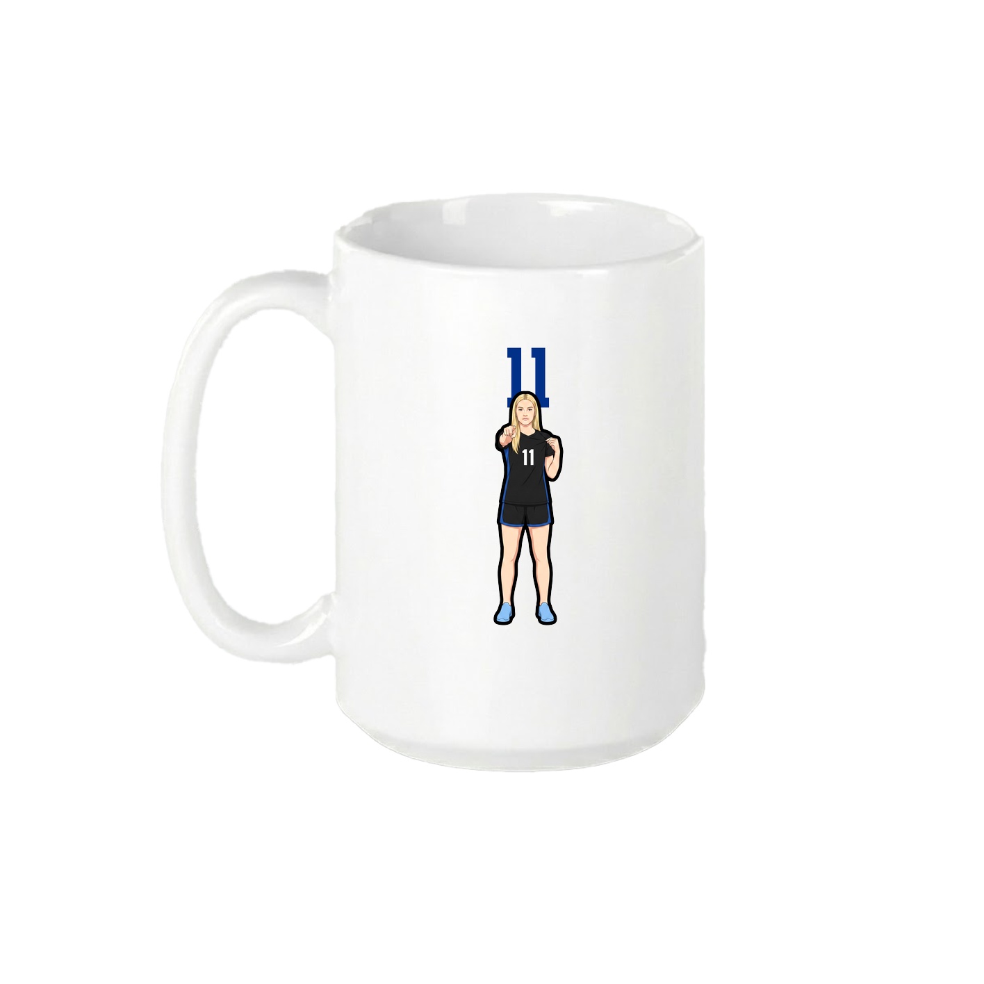 15oz Coffee Mug — Number Top in White