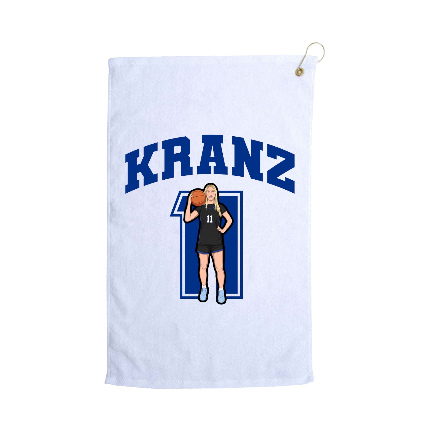 Golf Towel — Number in White
