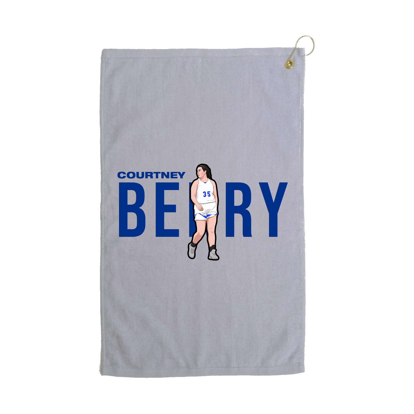 Golf Towel — Player Name in Grey