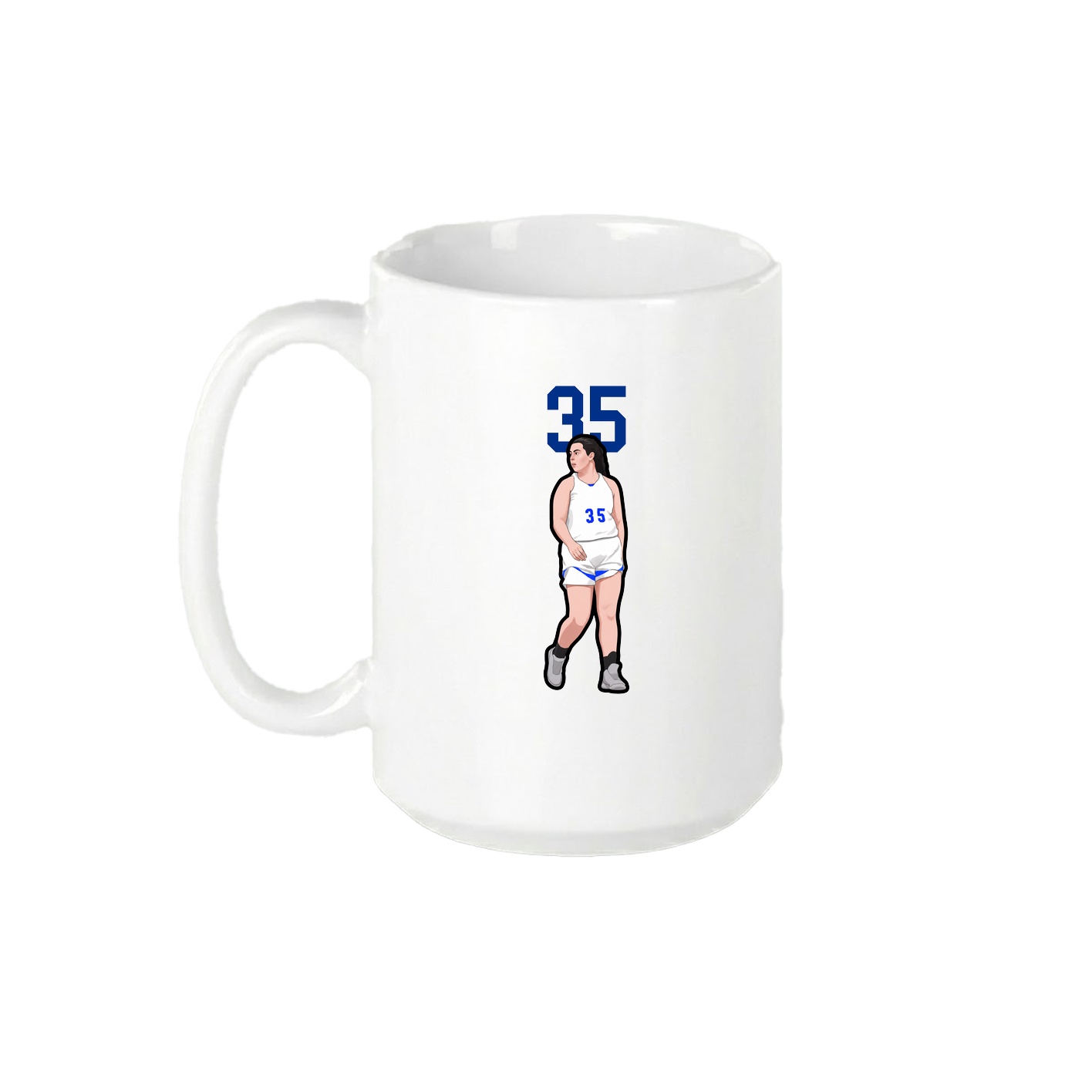 15oz Coffee Mug — Number Top in White