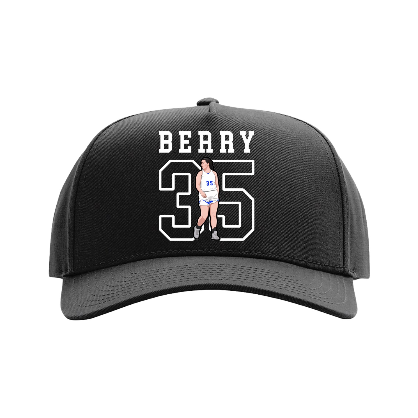 Full Fabric Five-Panel Champ Cap — Shirsey in Black