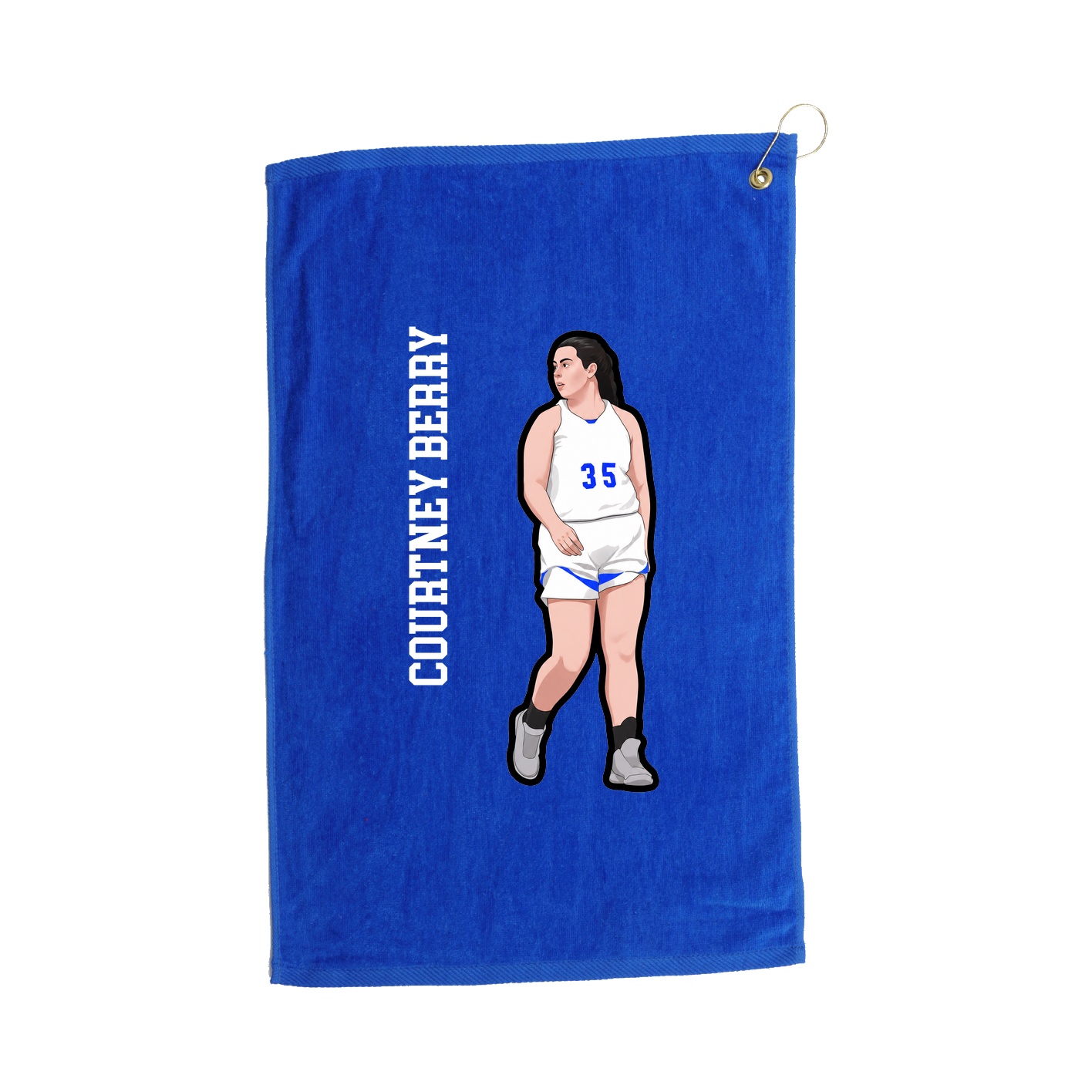 Golf Towel — Name Vertical in Royal