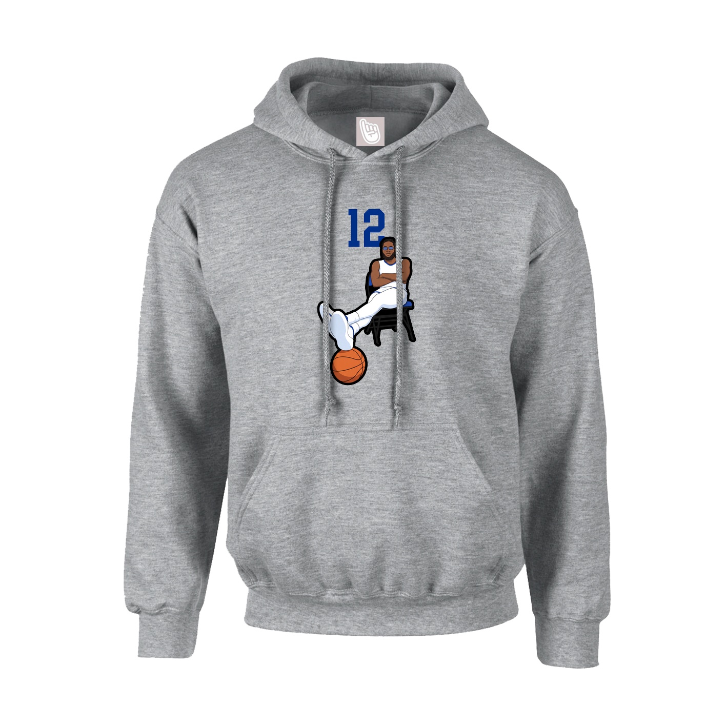 Youth Hoodie — Number Top in Grey
