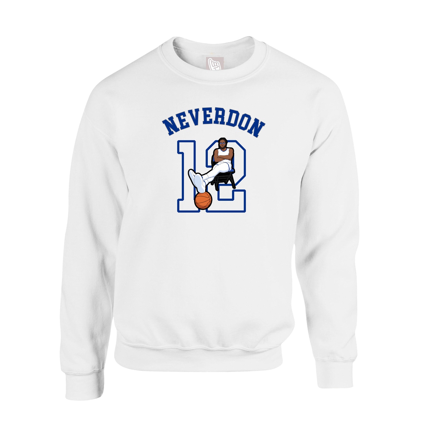 Fleece Crew — Shirsey Arch in White