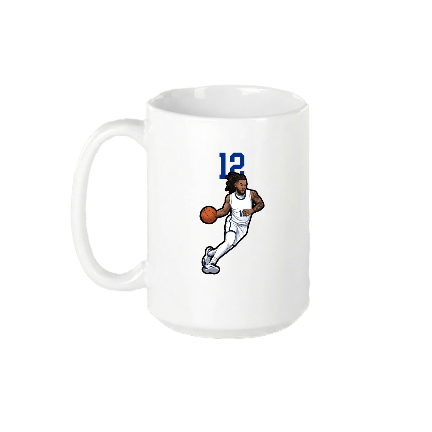 15oz Coffee Mug — Number Top in White