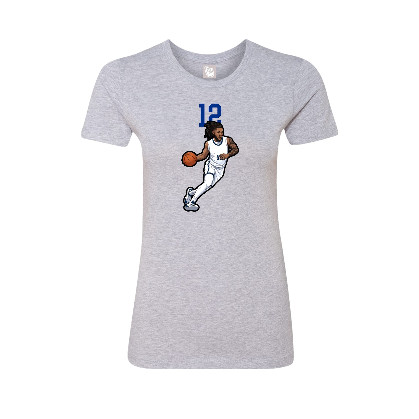 Womens Tee — Number Top in Grey