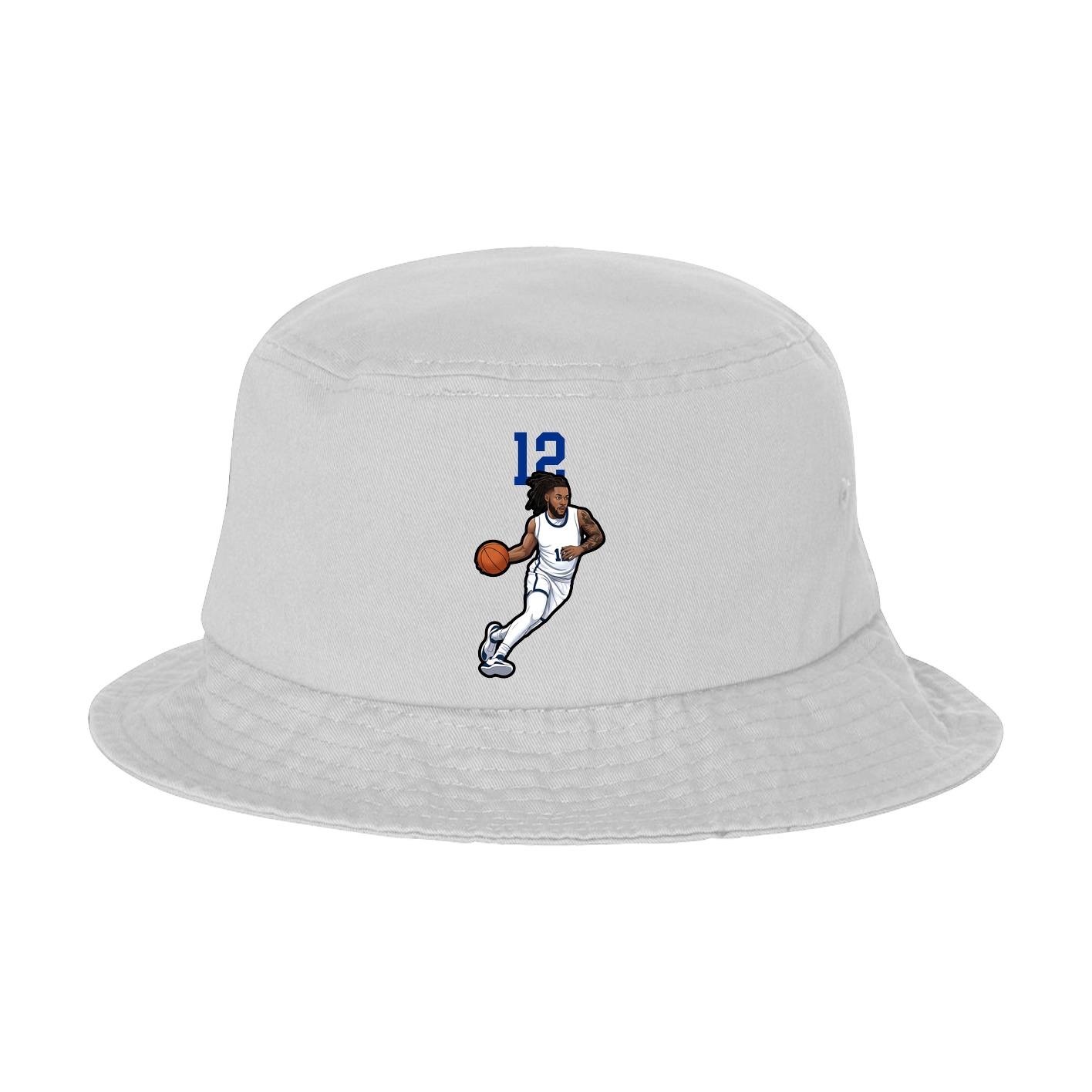Bucket Cap — Number Top in White
