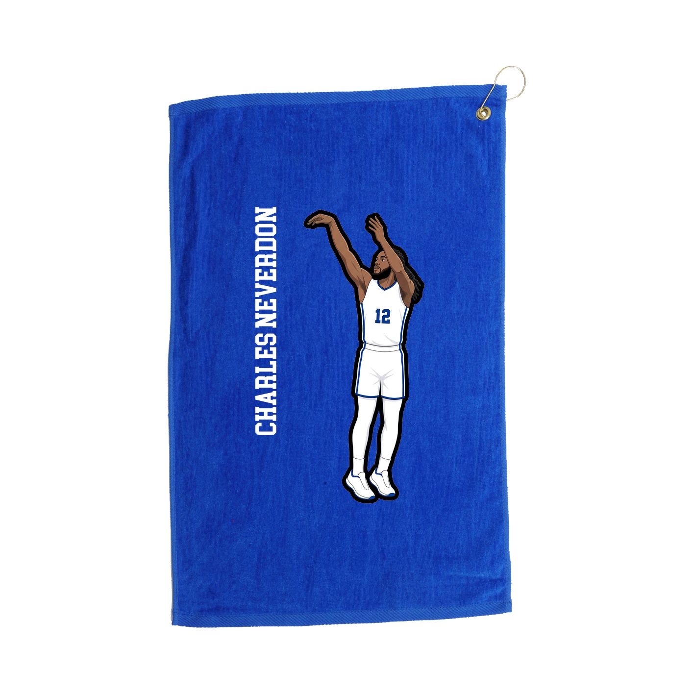 Golf Towel — Name Vertical in Royal