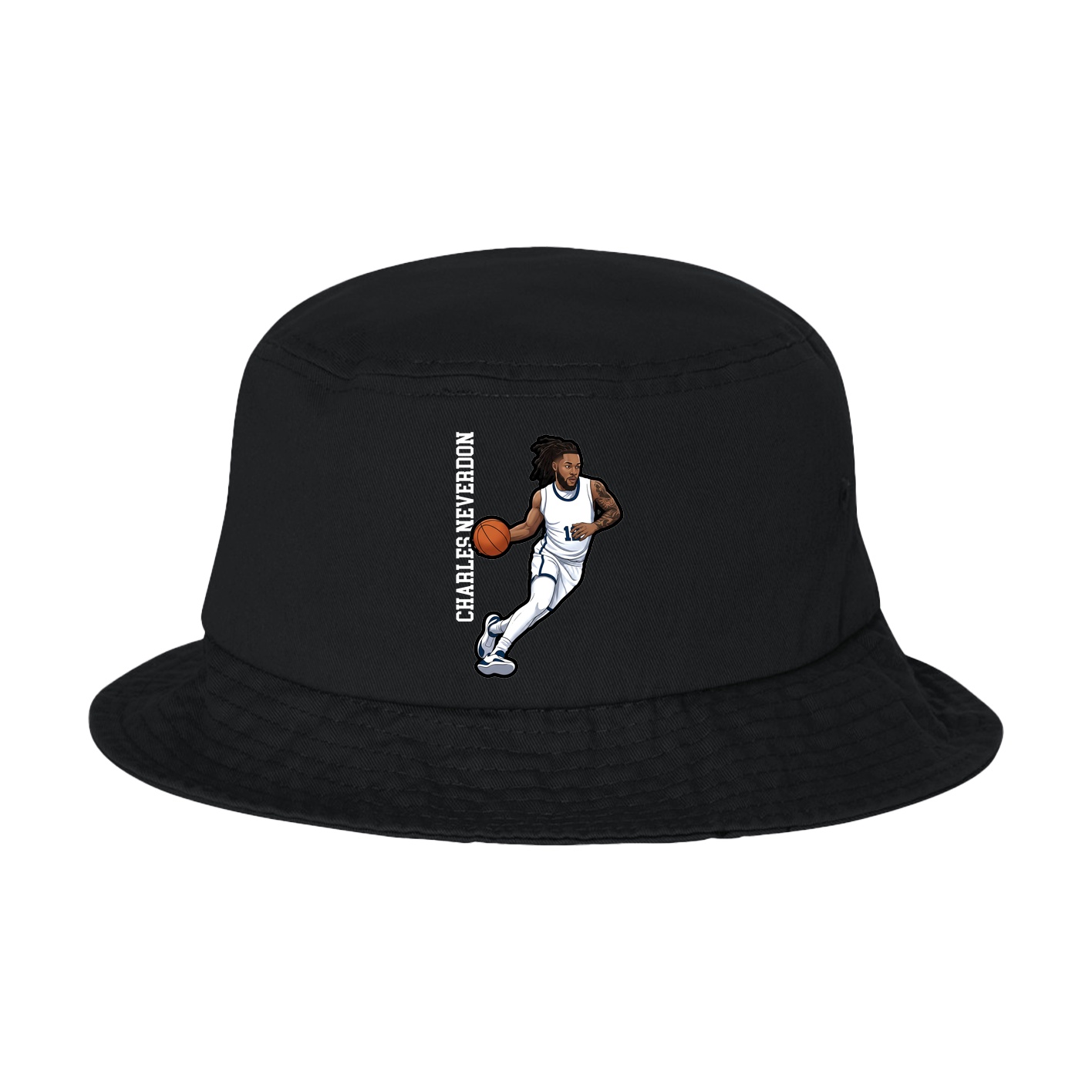 Bucket Cap — Name Vertical in Black