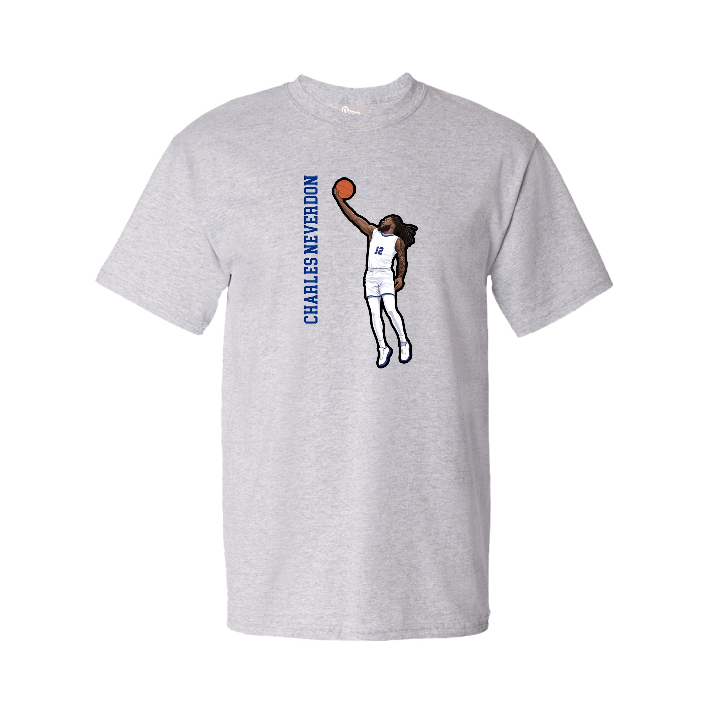 Tee — Name Vertical in Grey