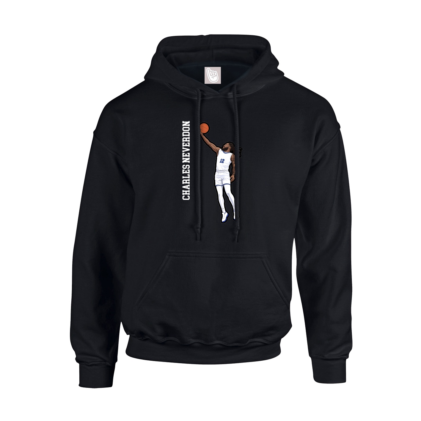 Youth Hoodie — Name Vertical in Black