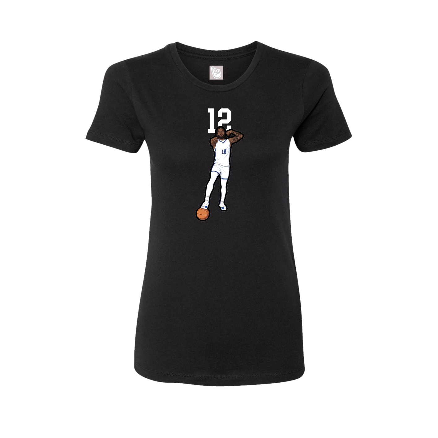 Womens Tee — Number Top in Black