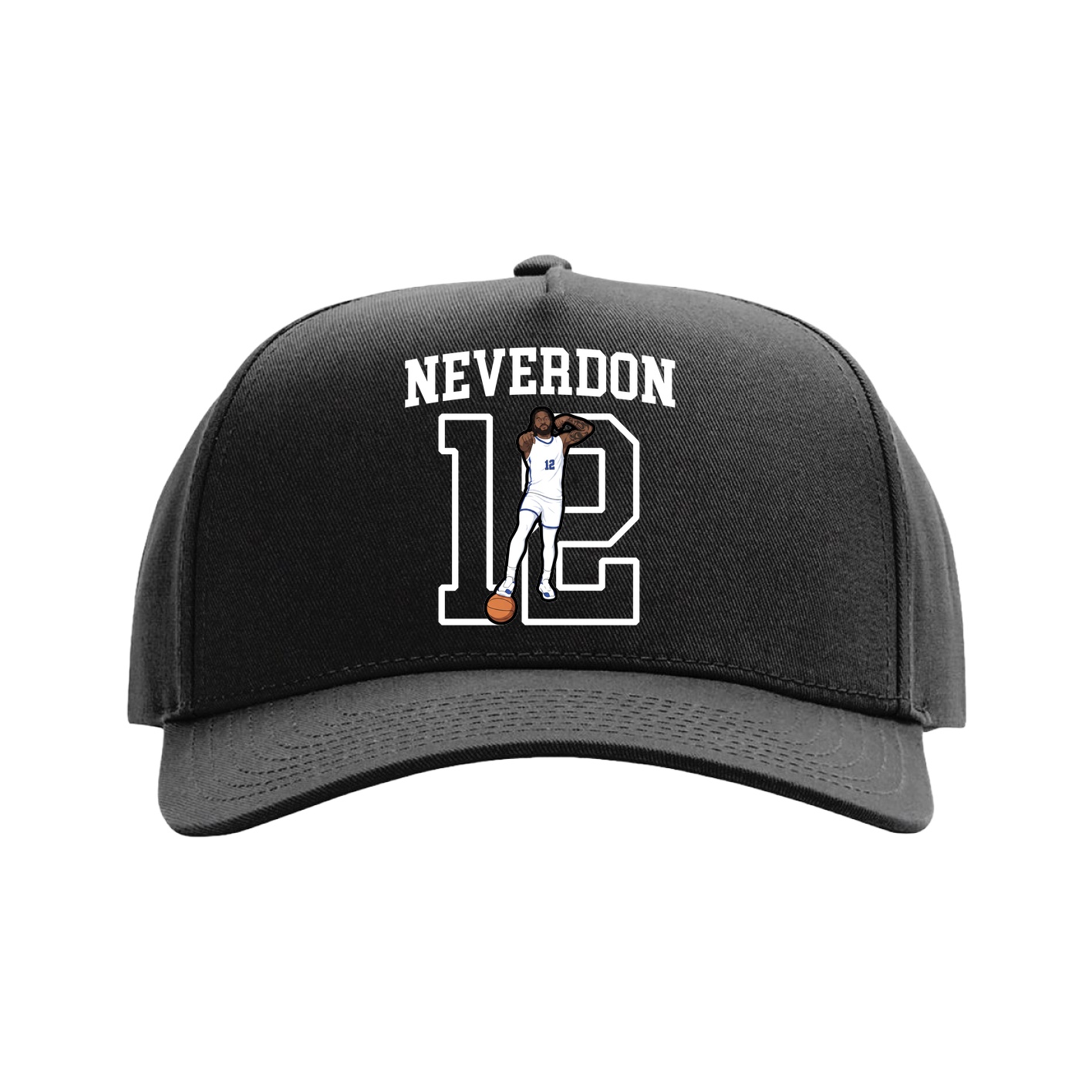 Full Fabric Five-Panel Champ Cap — Shirsey in Black