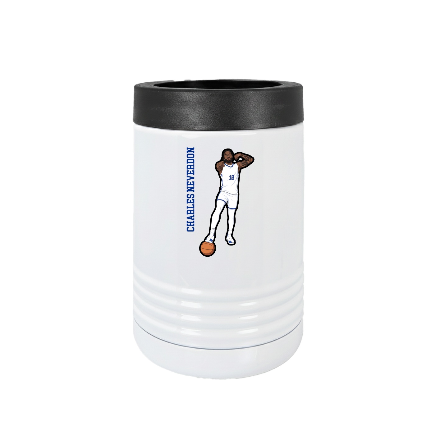 Beverage Holder — Name Vertical in White